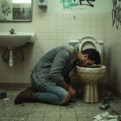 Nothing hotter than a pervert licking the public toilet—dirty, raw, and so fucking intoxicating. The taste of piss, the...