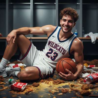 Nothing hotter than a sweaty baller covered in his own mess 🏀💦🔥 Dripping with sweat, stains, and a little extra filth—pure...