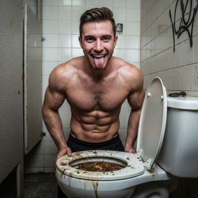 Nothing hotter than a boy licking a filthy toilet—dirty, raw, and unapologetically perverted. The taste of piss and scat on...