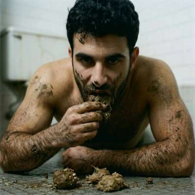 Guy on the floor, face deep in scat like it’s a buffet 🍽️💩 #gayscat #perverts #humiliation #hairy