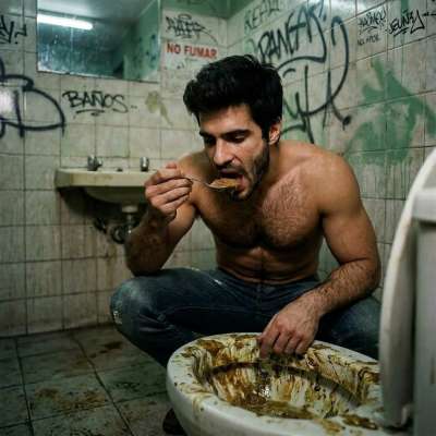 That’s the kind of filthy hunger I can get behind 😈🍆💩 #gayscat #perverts #toilet #humiliation #hairy