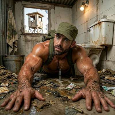 Military men on their knees in filth? 💦🔥 Nothing hotter than a uniform covered in scat and piss. #gayscat #gaypiss #perverts...