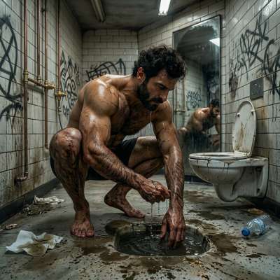 Just imagine the filthy thrill of a guy exploring the depths of a toilet bowl 🚽💦 #gayscat #perverts #toilet #humiliation...