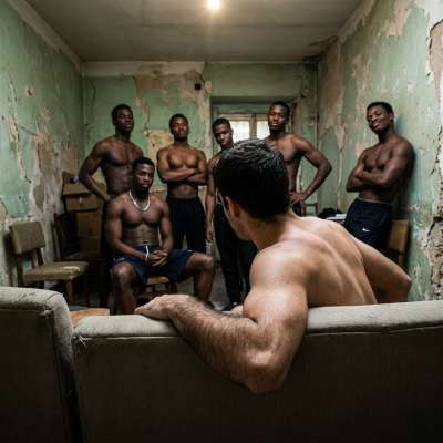 6 hungry dicks ready to wreck that tight hole 🔥💦 who’s next to take the plunge? #perverts #dirtyprison #interracial...