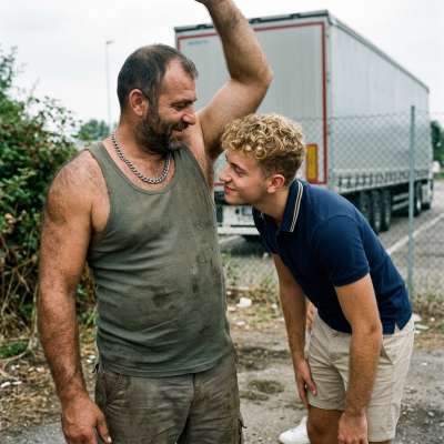 That trucker’s armpit? 🔥 Lick it like it’s the last drop of cum you’ll ever taste. #truckers #perverts #armpit #hairy