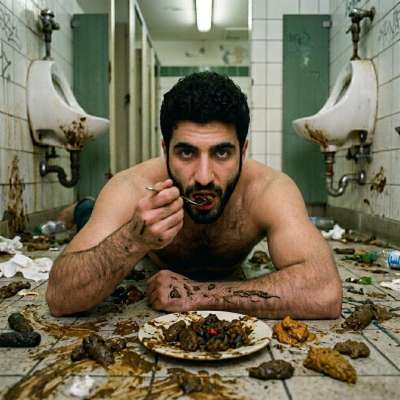 Pissed on by a hot twink in a filthy stall 🚽💦 His messy art deserves a standing ovation. #gayscat #perverts #toilet #hairy