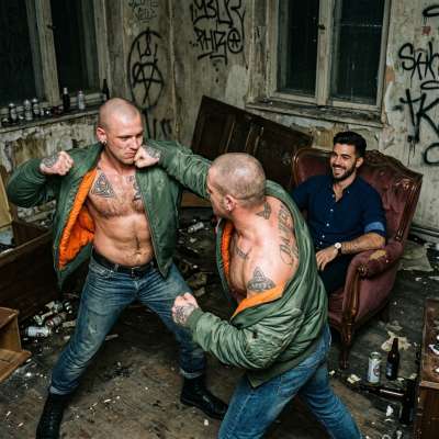Rich boys love their private bloodsports 🩸💪 Two skinheads going full beast mode for Daddy’s entertainment—raw, brutal,...