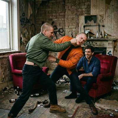 Rich boys love their private bloodsports 🩸💋 Two skinheads go at it raw, no rules, just fists and hunger. Who’s getting off...