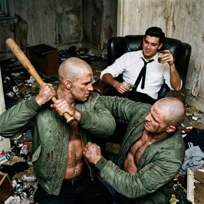 Rich sadist watches two skinheads brawl brutally for his sick pleasure 🔥💦 #skinheads #brutal #rough #dominance