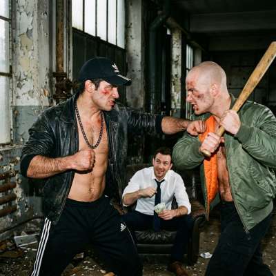 That rich pervert paid two guys to fight bloody in front of him 🩸💰🔥 #brutal #perverts #workers #rough #blood #dominance