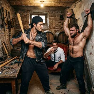 That rich pervert gets off watching his lackey smash a ripped twink with a baseball bat 🔥💦 #brutal #workers #rough #bdsm...