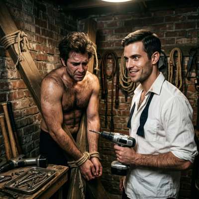 Rich boys love to play rough 😈🔨 Your body’s their canvas—scream for them, beg for more. #brutal #perverts #workers #bdsm...