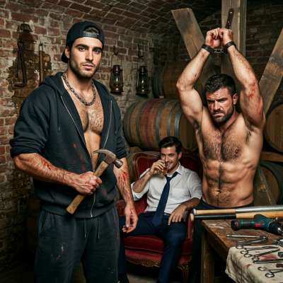 That rich pervert gets off watching his slave get the shit beat out of him by his lackey 😈🔥 #gaysadism #brutal #bdsm...
