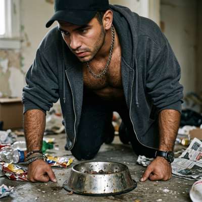 Fuck yeah, nothing hotter than a hungry pup getting his fill from his bowl 🐶🔥💦 imagine him slurping up every drop, messy and...