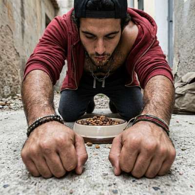 Fuck yeah, nothing hotter than a hungry boy slurping from a dog bowl on the street 🐕💦 #gayscat #inpublic #petplay #street
