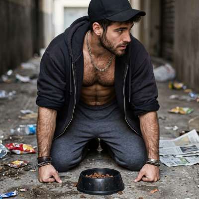 That furry twink is so fucking hot, I’d let him eat straight from my cock like a good little pup 🐶💦 #petplay #homeless...