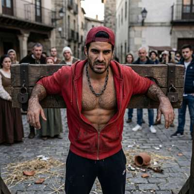 This dude gets hard just imagining some tight ass in stocks, begging to be fucked raw while the crowd watches. His kink?...