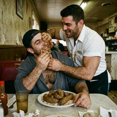 Fuck yeah, nothing hotter than a hungry pervert gobbling up a plate of fresh shit at the restaurant 🍽️💩🔥 the waiter...