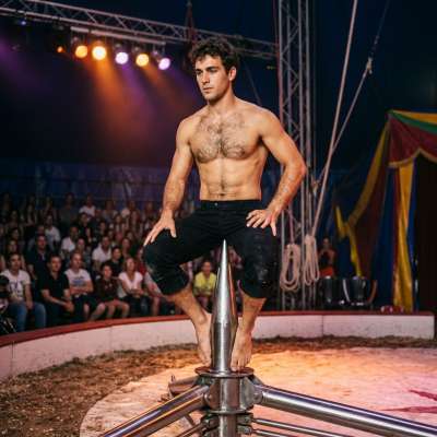 In this freakshow of perverts, a queen sits on a massive spike right in front of the crowd, taking that thick rod deep in...