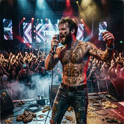 I’m a filthy rockstar, dripping in cum & shit, grinding my ass on stage while the crowd loses their fucking minds. #gayscat...