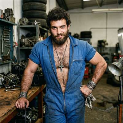 Fuck yeah, that rough mechanic’s grin got me dripping like a leaky faucet 😈🔧💦 imagine those greasy hands all over my hole,...