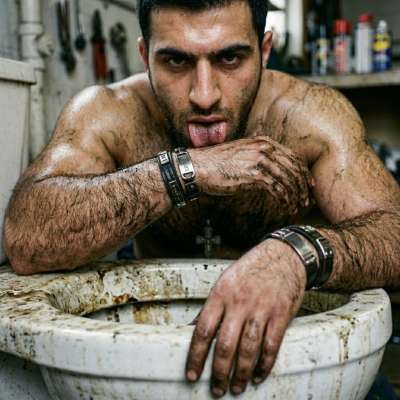 Dirty mechanic with shit-stained arms, your rough hands are begging to get filthy in my ass 😈💦 #gayscat #workers #hairy...