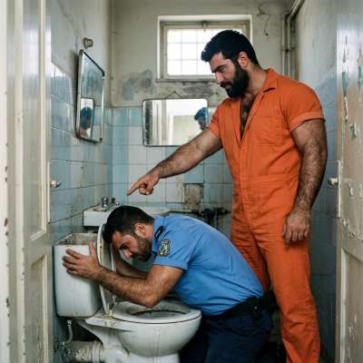 Un detenuto lo costringe a leccare il cesso lurido finché non gli cola il moccio dal naso 🤢💦 #gayscat #perverts #dirtyprison...