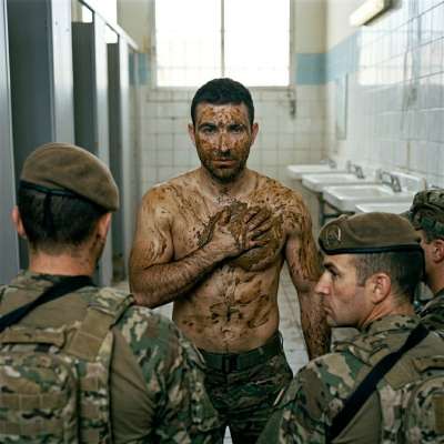 Military dude slathered shit all over himself in front of his squad like a filthy little cumdumpster 💩🔥 #gayscat #military...