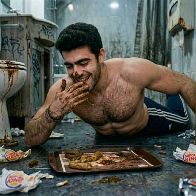 I love the taste of warm, fresh shit straight from the toilet bowl 😈💩 #gayscat #perverts #dirtykitchen #humiliation #cumslut...