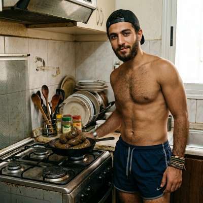 That pervy twink stirs his shit stew with a smile, savoring every thick, clumpy bite. His ass clenches as he tastes the...