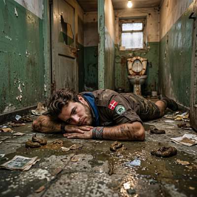 One scout face-down in the shithole, ass up, begging for more filth to choke his tight hole 😈🔥 #gayscat #dirtyscouts #filth...