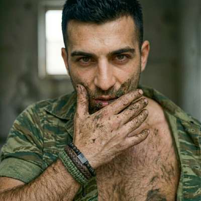 Spanish soldier slathers shit all over his face like it’s the hottest fucking makeup 💩🔥 his filthy asshole lips glistening...