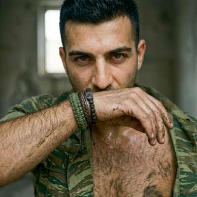 Military dude wipes his filthy cum off his arm with his sleeve—so fucking hot when they get messy like that 😈💦 #military...