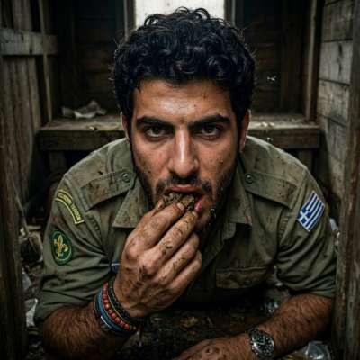 One scout devours shit in a latrine like a hungry pig 🐷💩 #gayscat #dirtyscouts #fetish #military