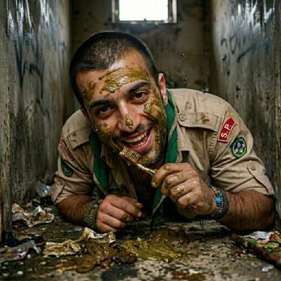 Spanish scout eats shit off the floor then brushes his teeth with a dirty toothbrush 🤢💦 #gayscat #fetish #filth #dirtyscouts