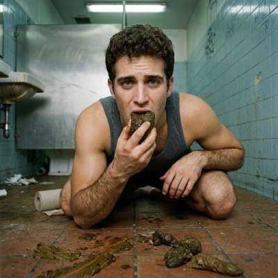 Just swallowed that sweet, warm load of shit in the public toilet, fingers deep in my ass while I gag on the thick, musky...