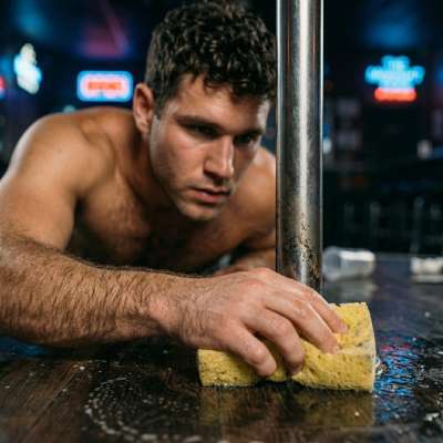 After the night ends, he’s on his knees scrubbing the sticky floor, his ass in the air like a fucking offering 🍑💦 #filth...