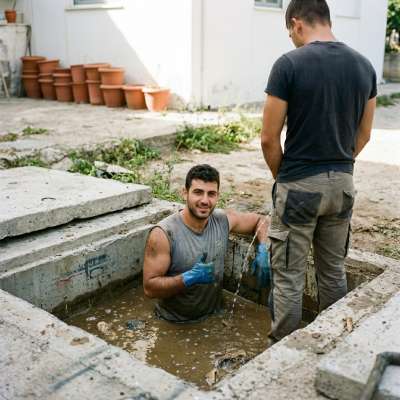 Dirty boy diving deep in the shit pit, getting drenched in warm piss while he moans like a slut #gayscat #gaypiss #workers...