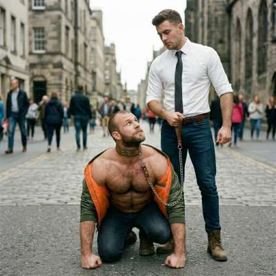 A boy humiliates a skinhead in public. #skinheads #inpublic #humiliation #submission #dominance