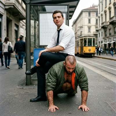 A boy humiliates a skinhead in public. #skinheads #inpublic #street #hairy