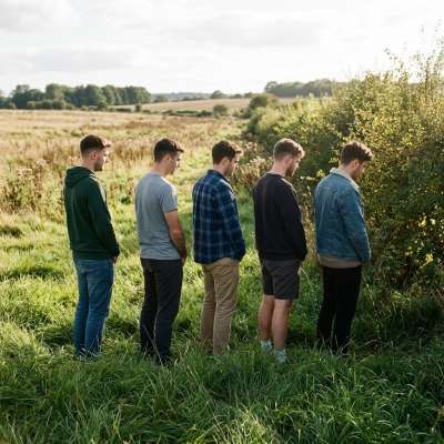 Piss-drunk boys painting the field with golden streams, their hard cocks swinging as they aim for the grass #gaypiss...