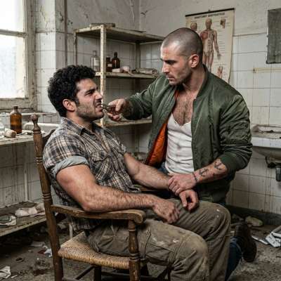 That sadistic skinhead rips out every tooth with his bare hands while the boy screams in agony—his mouth a bloody mess of...
