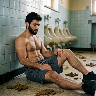 Sitting in a bathroom floor soaked in cum and shit, cock throbbing as I imagine how good it’d feel to get my face buried in...