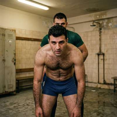 That sweaty footballer begging for my cock in the locker room, his tight ass clenching around me as I fuck him raw...