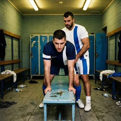 That football player getting fucked raw in the locker room? Fuck, I'd let him wreck my hole any day. #dirtyathletes...