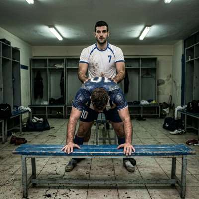 That sweaty footballer getting fucked raw in the locker room? Fucking hell, I’d let him rail me against the benches while...