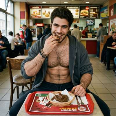 That twink just face-fucked a burger at the drive-thru, then swallowed it like a good little shit-eater 🍔💩 #gayscat #fetish...