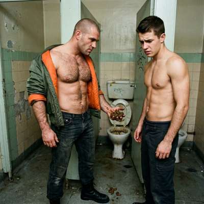Skinhead wants to shove his filthy load down your throat while you gag on his thick, sweaty dick. You love it—choking on his...