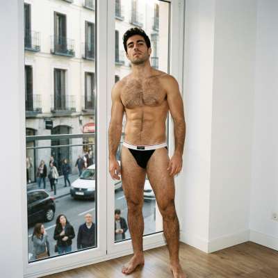 Fuck yeah, nothing beats that tight jockstrap hugging his bulge while he grinds against the window, begging for strangers to...