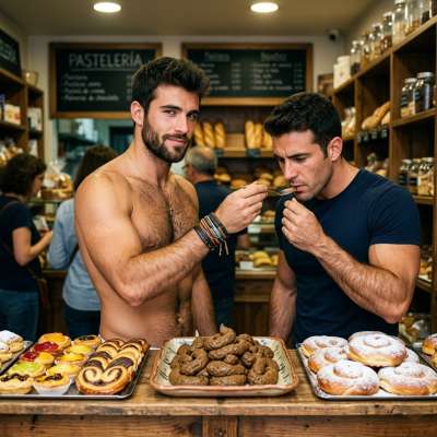 This depraved baker’s got a secret menu—fresh, warm shit served piping hot. You hungry for a taste of his filthy delights?...